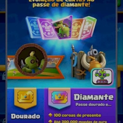 TODOS OS ITENS DO PASS ROYALE DIAMANTE/ CLASH ROYALE