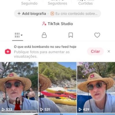 Vendo conta do tik Tok bem engajada