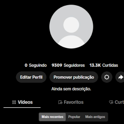 CONTA TIK TOK 9,3K SEG E 13,3K DE CURT (SHOP ATIVO) (VITRINE DAQUI A 30 DIAS)