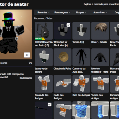 conta roblox upada em varios jogos