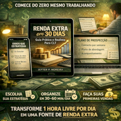 Renda Extra em 30 Dias – Comece do Zero Mesmo Trabalhando