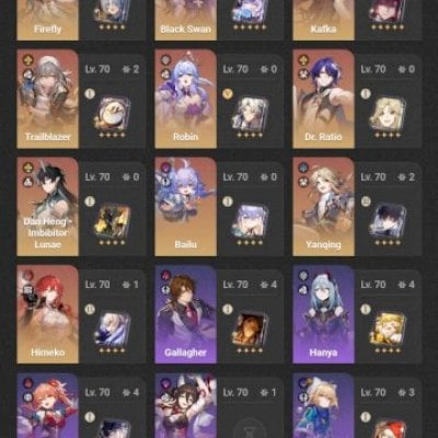 Conta de Honkai Star Rail: Kafka e Swan + cone, Firefly, Ruan Mei e mais!