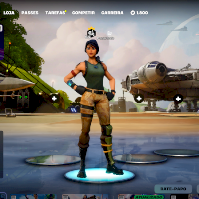Conta fortnite: 316 skins + 1800 vbucks + chun-li + brinde