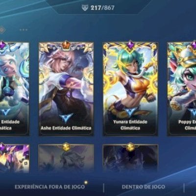 Conta Wild Rift Nv. 314 - Mestre 3 - 140 Champs + 217 Skins