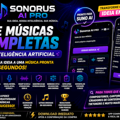 Sonorus AI PRO – Crie músicas completas com Inteligência Artificial