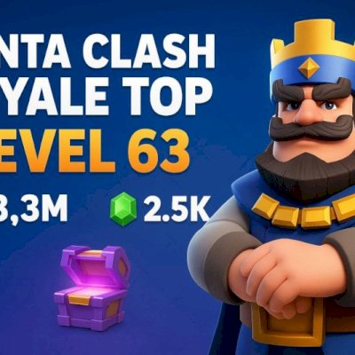 Conta Clash Royale TOP – 45 cartas lvl 15 + 3,3M de ouro + 2.5k gemas | Segura