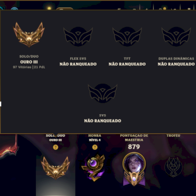 Ouro 3 com TODOS os Champs e 171 Skins ( MAIN ADC )