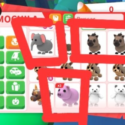 Combo Pets Raros Adopt Me 2019 (Elefante + Hienas + Rinocerontes + Porcos)