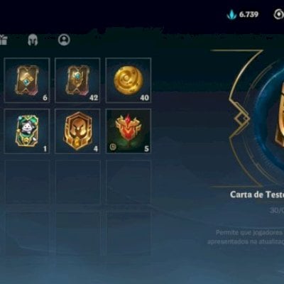 Conta com 36 skins raras e épicas