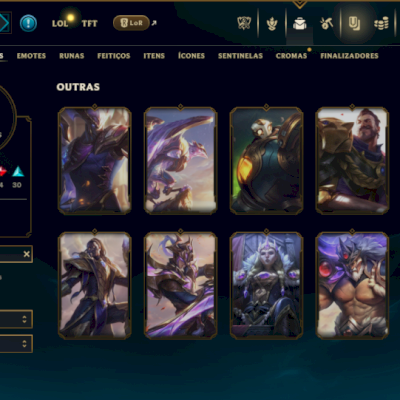 Unranked com 115 Champs e 74 Skins +9 Vitoriosas ( ADC / SUP / JG )