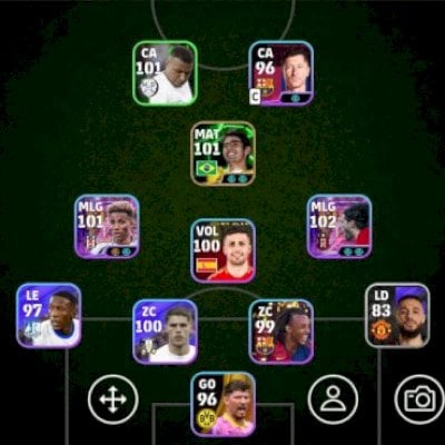 Conta eFootball Mobile – Time absurdo com força coletiva 3010