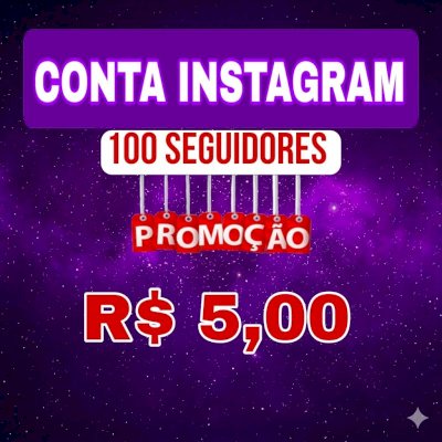 CONTA INSTAGRAM 100 SEGUIDORES BARATO