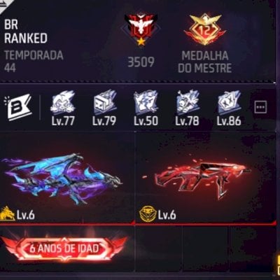 Conta top mais +6 anos de criação LVL 75