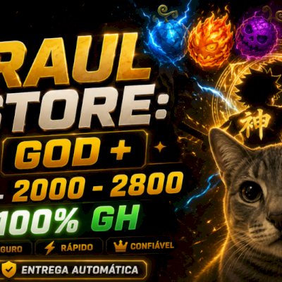 CONTAS BLOX FRUITS COM GODHUMAN LVL 2000-2800