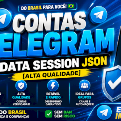 Contas Telegram Novas Tdata+Session+Json | Brasil