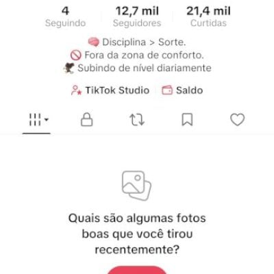 Conta no tiktok