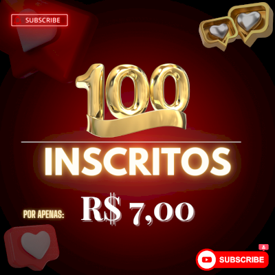 🔥100 INSCRITOS POR APENAS R$ 17,00🔥 Envio RÁPIDO✅