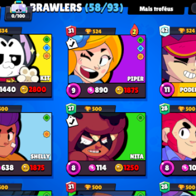 CONTA BRAWL STARS MEIO TERMO!!, EXCELENTE PARA INICIAR NO JOGO!!