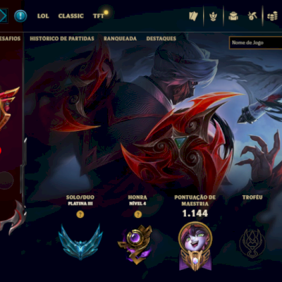 [Conta Mono Sup] Main Sup Maestria Lulu/janna/teemo 500 Skins[vem com Dados]
