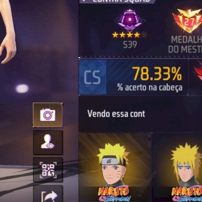 Conta de free fire gemada, 8 anos de jogo. Varios itens raro e muita roupa