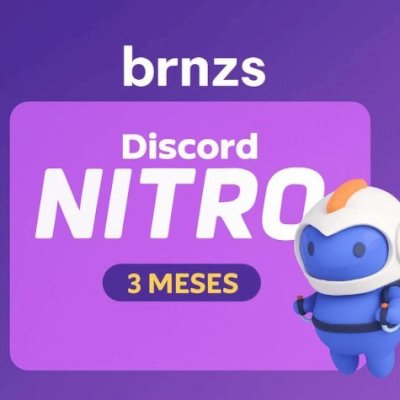 (MELHOR PREÇO)Discord Nitro Gaming 3 mês, Conta virgem + 6 IMPULSOS -