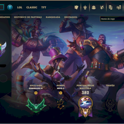 Conta Esmeralda 4 - 76 SKINS - + 35 FRAGMENTOS - TODOS CAMPEÕES