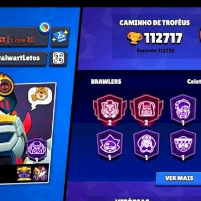 Conta 112k brawl stars, várias skins exclusivas e antigas, criação 2020