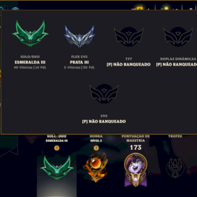 Esmeralda 3 com 110 Champs e 73 Skins ( MONO SUP )