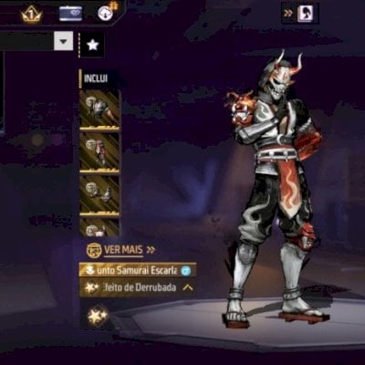 SAMURAI ESCARLATE — CONJUNTO COMPLETO