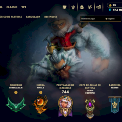 Vendo conta Lol, peak elo Diamante, todos champions, lv 700, 300 skins