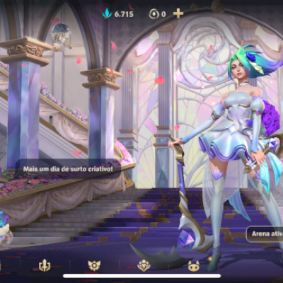 Conta com Akali rosa de cristal