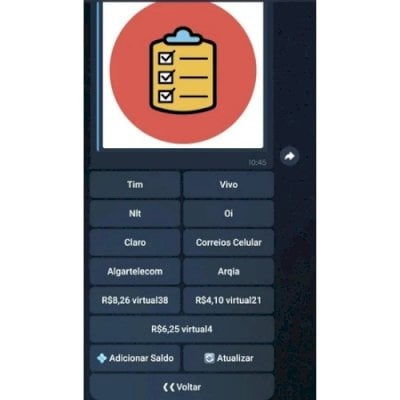 Bot para receber sms e números virtuais para mandar mensagens recuperar números