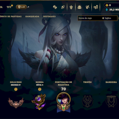 acc LOL lvl30 (upada sem BOTs) up 100% manual