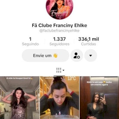Vendo conta do tik Tok bem engajada
