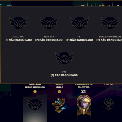 Unranked com 30 Champs e 41 Skins