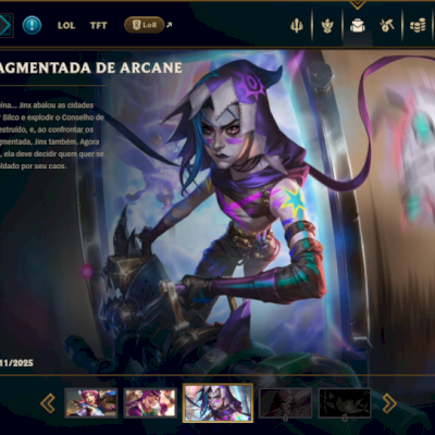 Conta 2013 | Jinx Fragmentada + 16 skins vitoriosas + NEO PAX Sivir