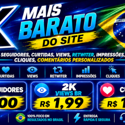 🚀 Twitter (X) — Seguidores, Curtidas, Views e Retweets Baratos!