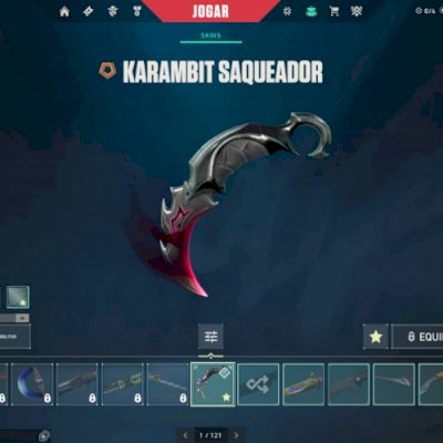 CONTA DE VALORANT - ASC 3 COM KARAMBIT SAQUEADORA VND KURONAMI VALOR NEGOCIAVEL