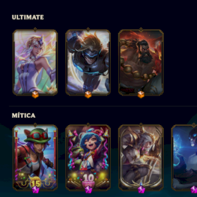 LEAGUE OF LEGENDS 278 SKINS NIVEL 440 TODOS CAMPEOES OURO