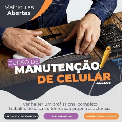 📱 - CURSO MANUTENÇÃO DE CELULAR COM CERTIFICADO