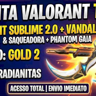 CONTA VALORANT | Karambit Sublime 2.0 + Vandal Araxys + Saqueadora + Phantom Gai
