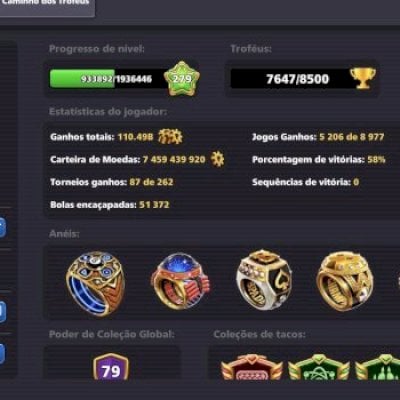 CONTA DE 8 BALL POLL SUPER GEMADA PRA SAIR AGORA!!!!!!