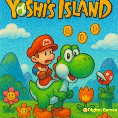 🎮🦖 Super Yoshi’s Island – Clássico SNES em versão digital!