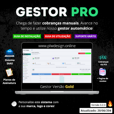 Sistema de Cobranças Gestor PRO 2024