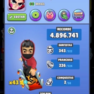 CONTA RARA SUBWAY SURFERS🔥 (VIA FACEBOOK)