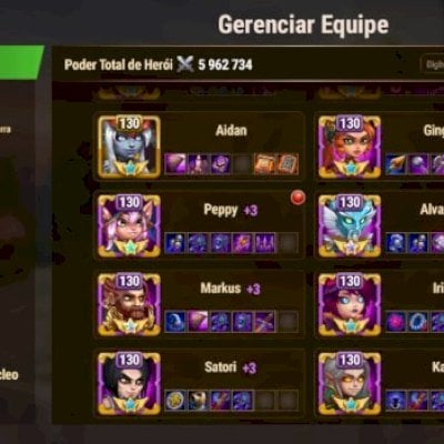 Vendo Conta no Hero Wars (WEB) ativa desde 2020, VIP 12, 16 heróis VERMELHO+3!