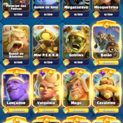 Conta Clash Royale End-Game – Nível 2080 | Arena 31 | 44 Cartas Nv. 16