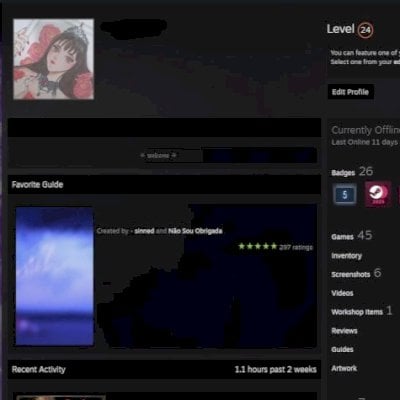 CONTA STEAM 24LVL COM VARIOS JOGOS (SEM CS PRIME)