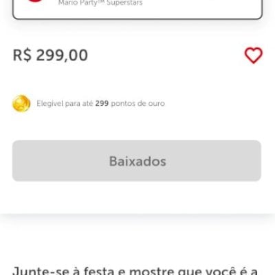 Conta Nintendo Switch