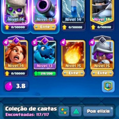 CONTA CLASH ROYALE 8 ANOS